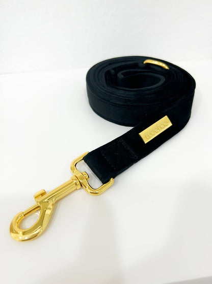 Royalty Black Velvet Leash - Woofiao