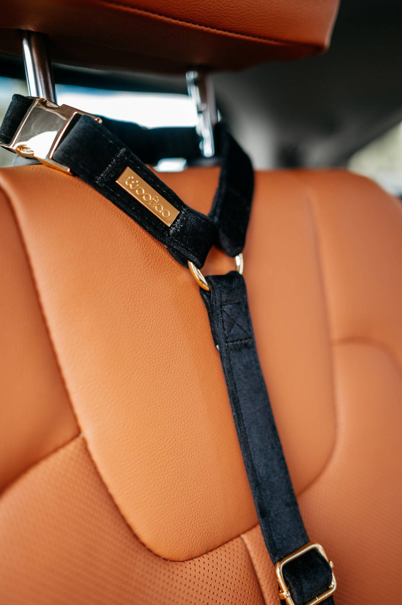 Black Velvet Seatbelt - Woofiao