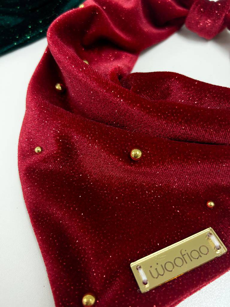 [PRESALE] Mistletoe Velvet Bandana - Woofiao