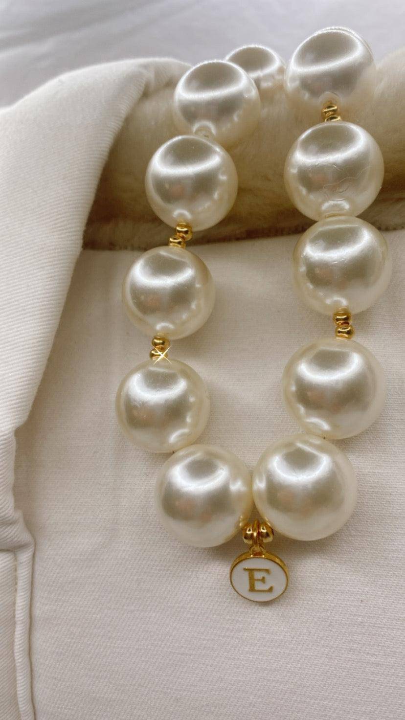 Pearl Letter Dog Necklace - Woofiao