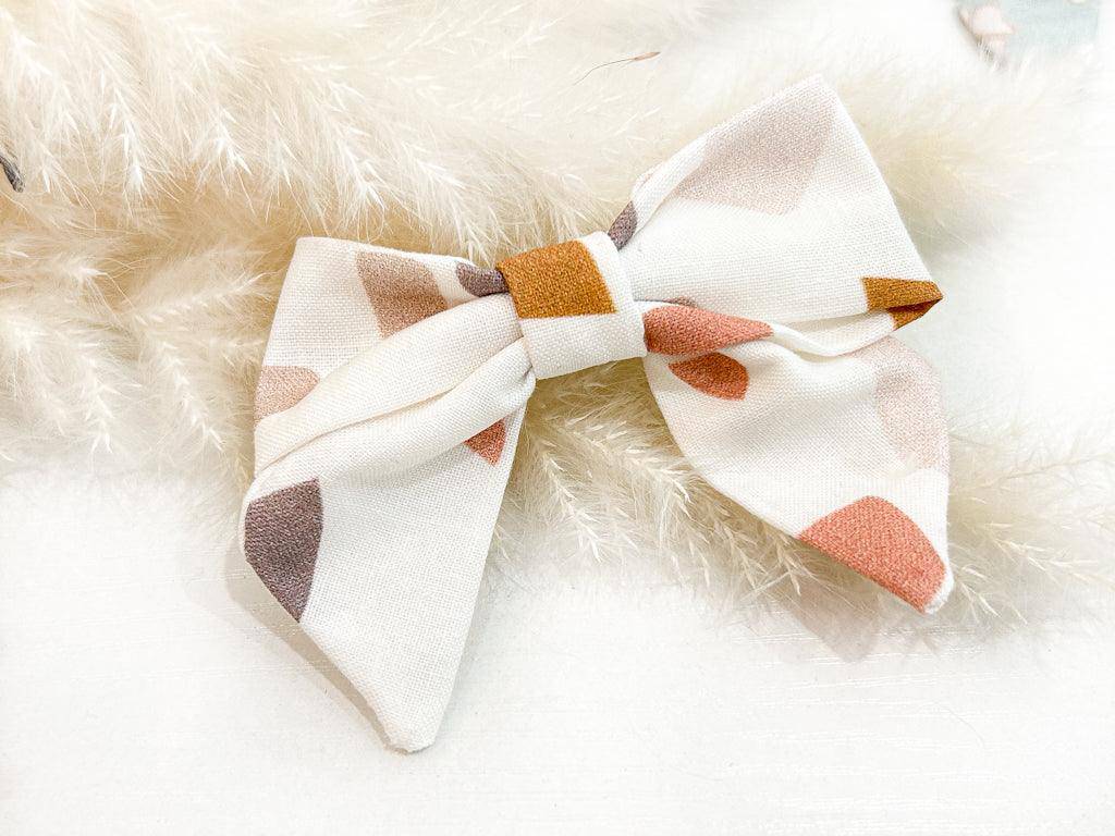 Terrazo Sunset Hair Bow - Woofiao